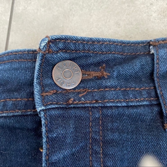 COURTSHOP high waist denim mini skirt dark blue XS - Picture 5 of 8